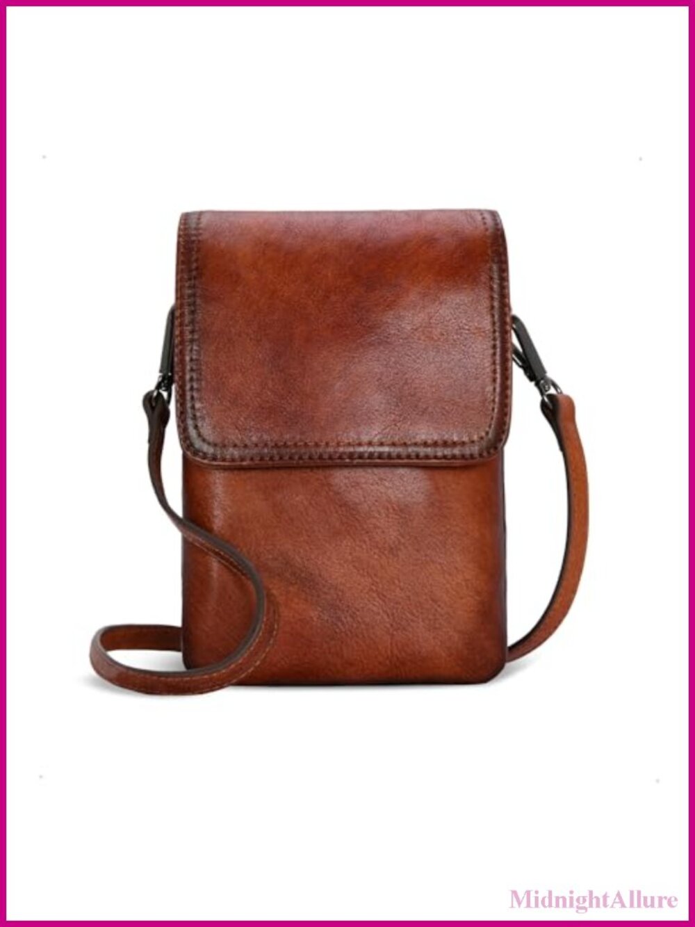 Genuine Leather Crossbody Bag RFID Blocking Small Travel Purse